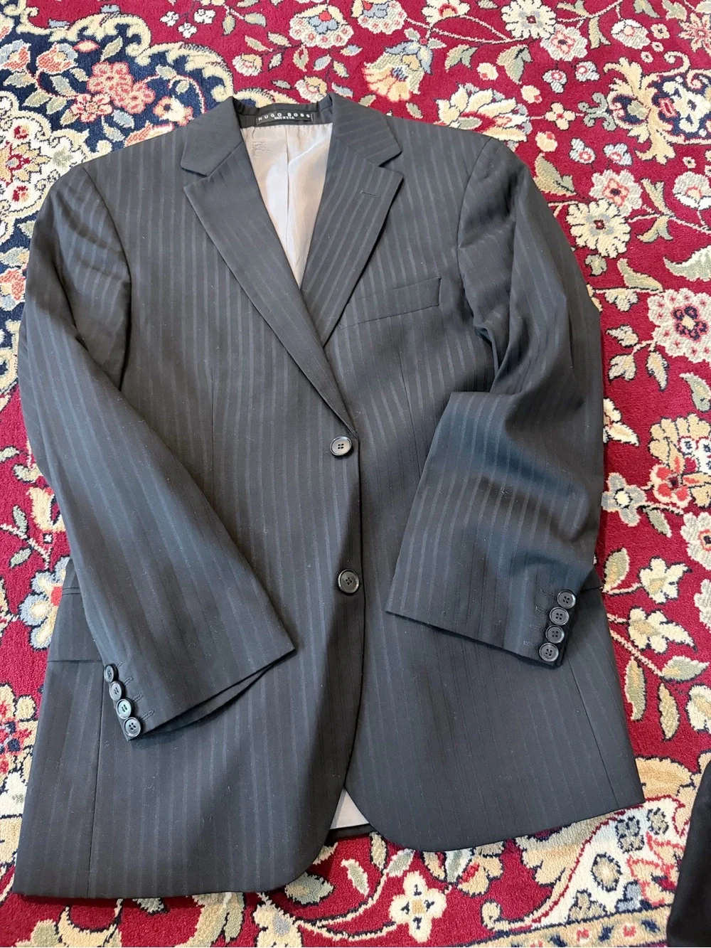 Classic Men's Black Pinstripe Suit